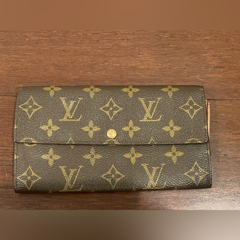 Louis Vuitton Brown and Gold Monogram Wallet